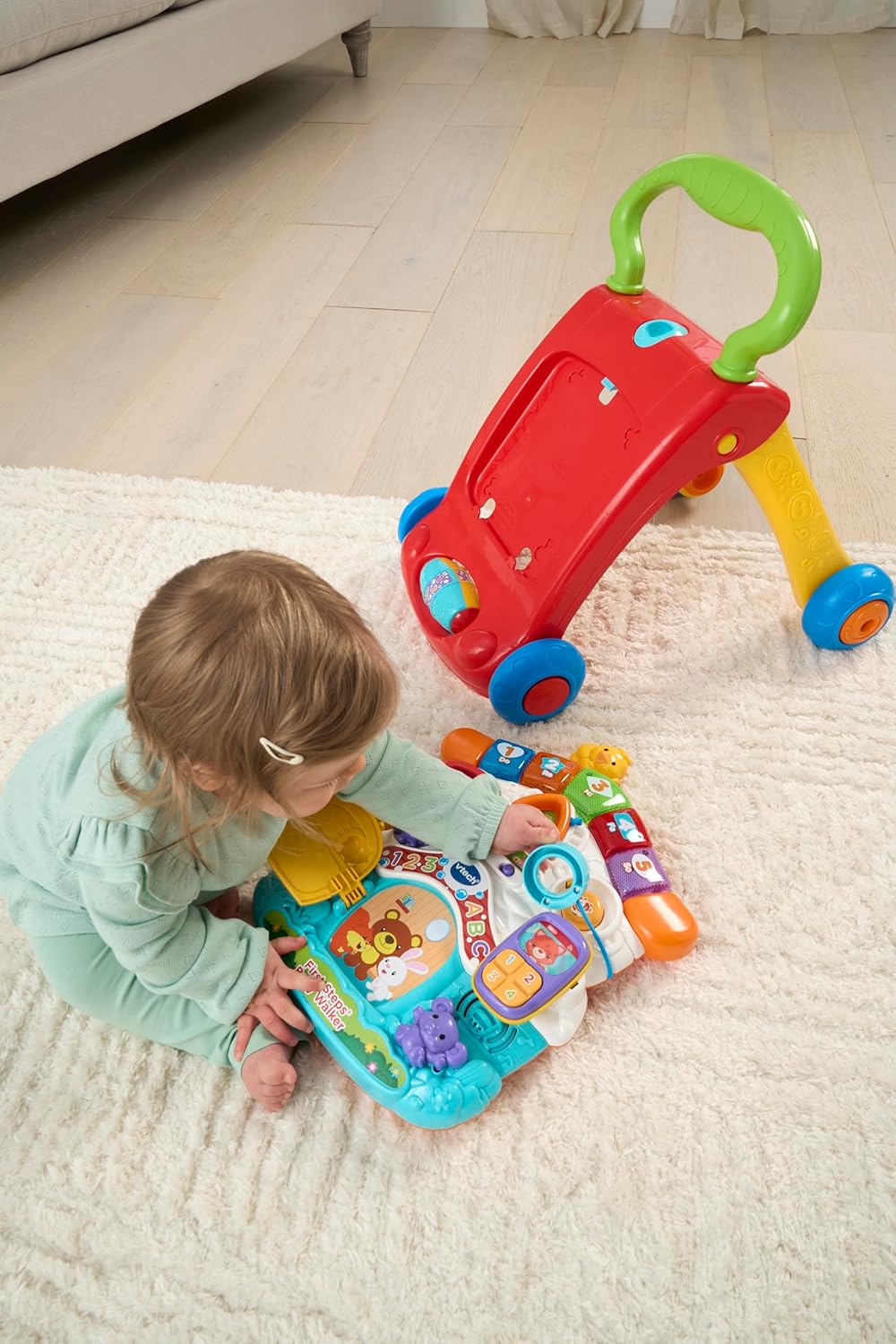 VTech First Steps Baby Walker | Push Along Walker Baby Toy with Shapes, Sounds, Music, Phrases, Pretend Play and More — Photograph 10 of 12