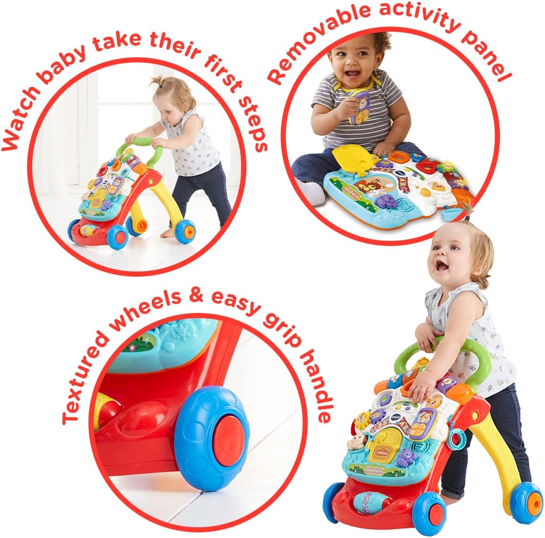 VTech First Steps Baby Walker | Push Along Walker Baby Toy with Shapes, Sounds, Music, Phrases, Pretend Play and More — Photograph 3 of 12