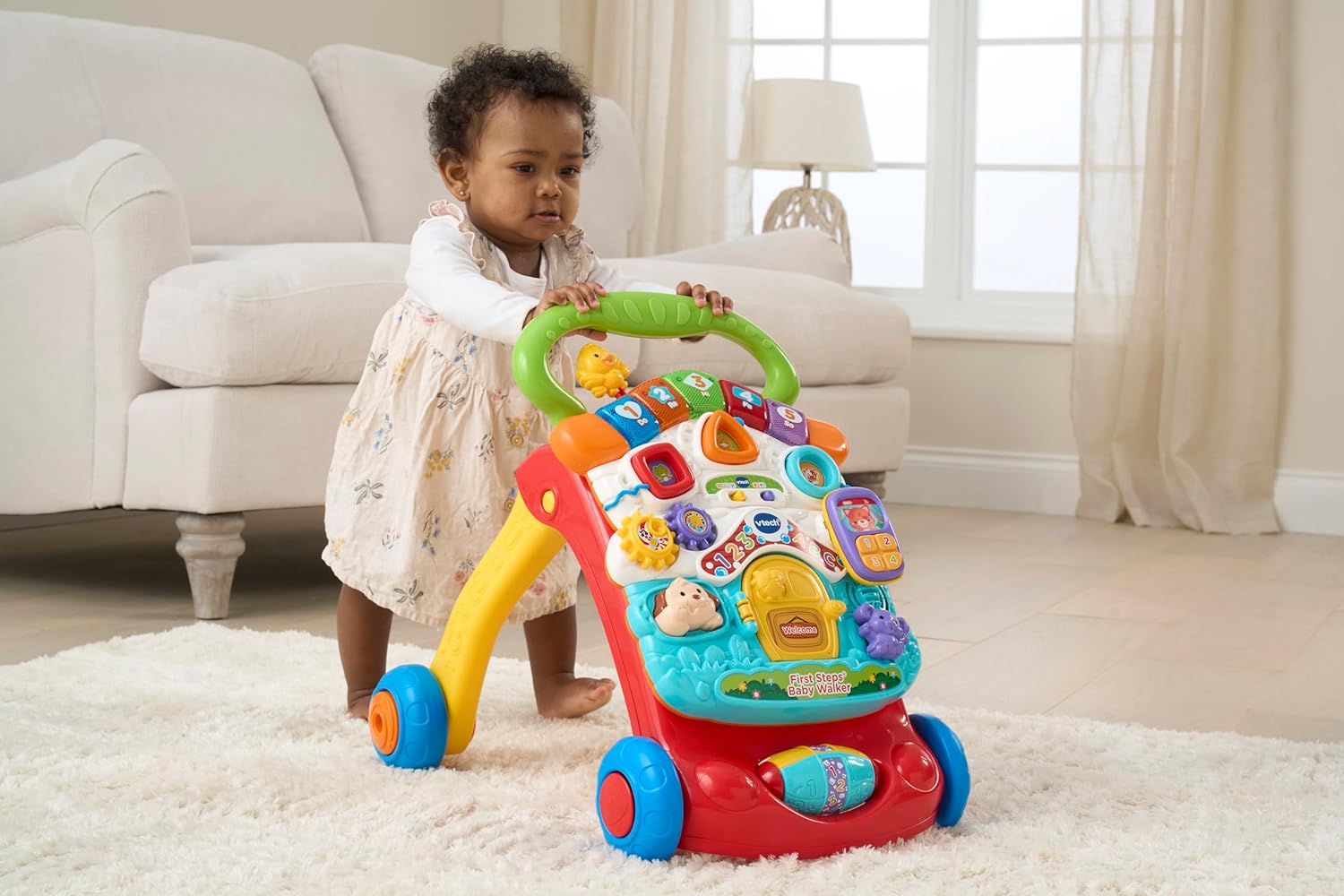 VTech First Steps Baby Walker | Push Along Walker Baby Toy with Shapes, Sounds, Music, Phrases, Pretend Play and More — Photograph 7 of 12